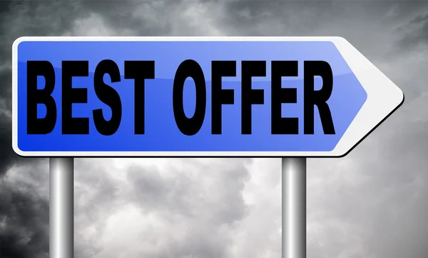 Best offer road sign — Stock Photo, Image