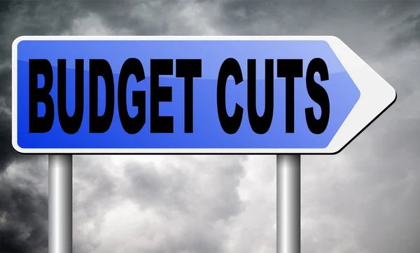 Budget cuts sign — Stock Photo, Image