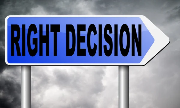 Right decision or choice — Stock Photo, Image