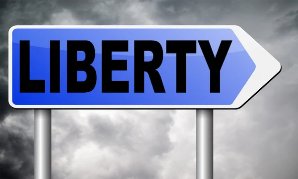 Liberty road sign — Stock Photo, Image