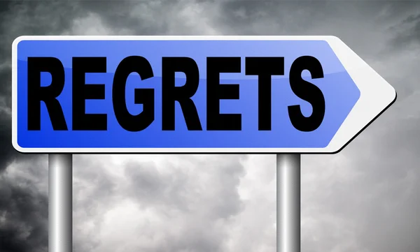 Regret or no regrets saying sorry — Stock Photo, Image