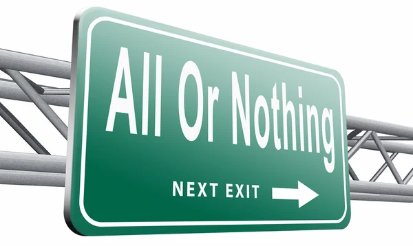 All or nothing 100% give — Stock Photo, Image