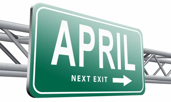 Aprile primavera mese calendario eventi — Foto Stock