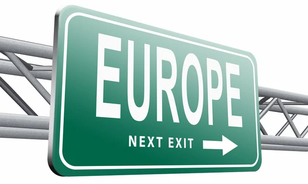 Europe indicating direction — Stock Photo, Image