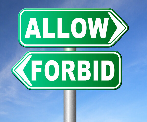 разрешить или запретить знак стрелки
