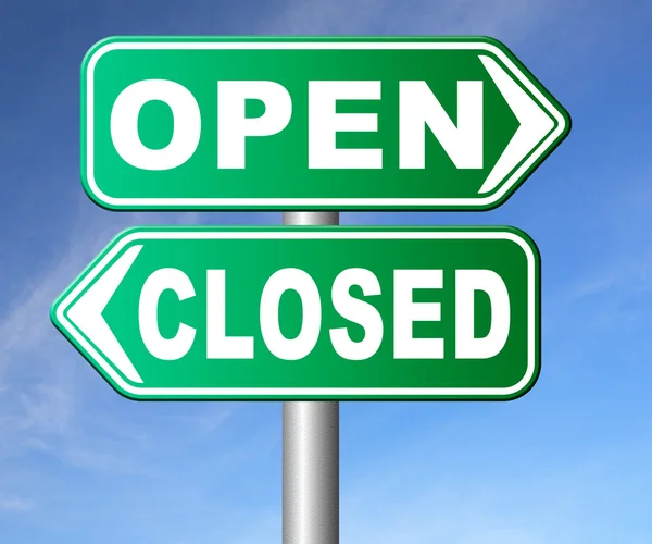 Open or close opening hours — Stock Photo, Image