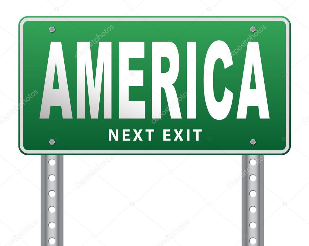 America road sign billboard