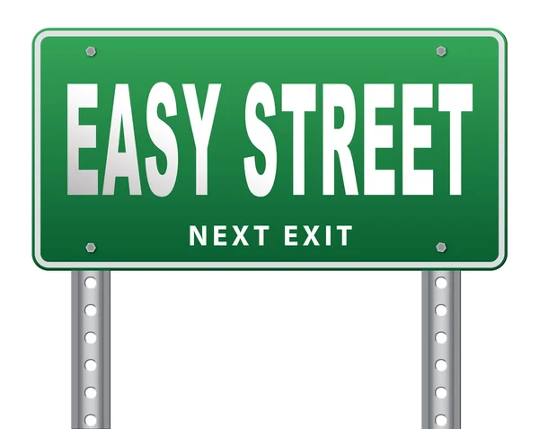 Easy street, zachować prosty, bez ryzyka — Zdjęcie stockowe