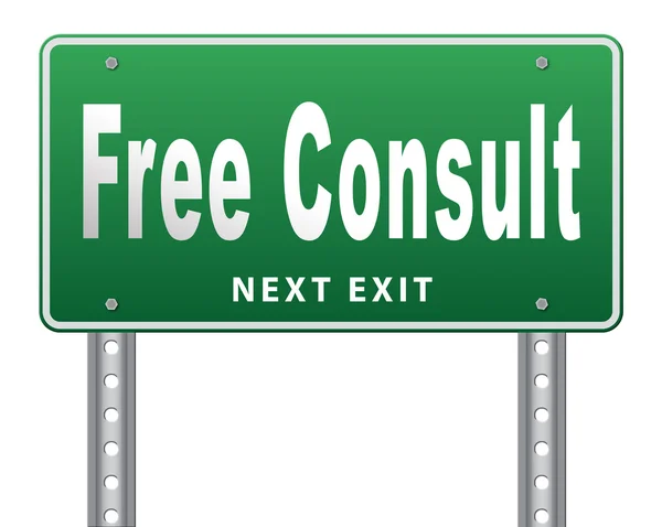 Free consult road sign — Stock Photo, Image