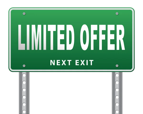 Limited offer sign — Stock Photo, Image