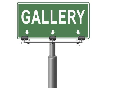 gallery road sign billboard clipart