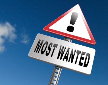 most wanted button clipart