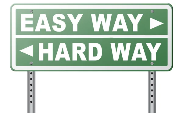 Easy way or hard way take a risk — Stock Photo, Image