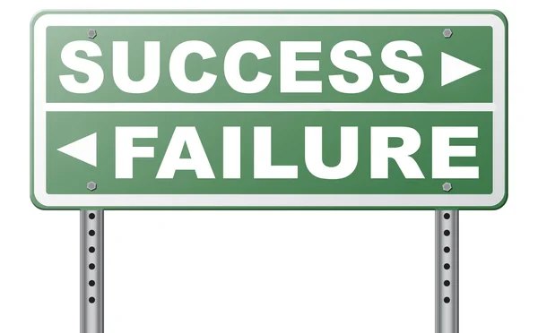 Success or failure being successful — Stock Photo, Image