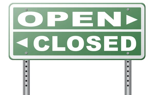 Open or close opening hours — Stock Photo, Image