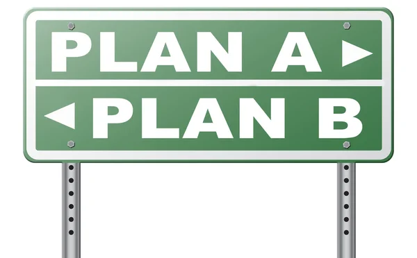 Planificar un plan b plan de respaldo —  Fotos de Stock