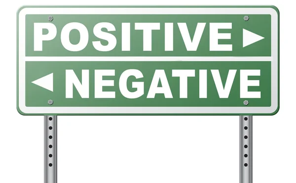 Positives Denken oder negatives Denken — Stockfoto