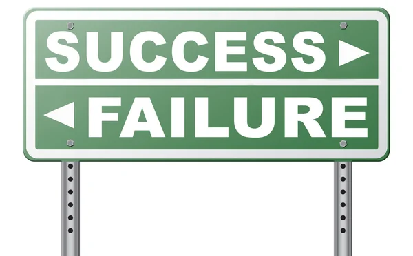 Succes of falen is succesvol in het leven — Stockfoto