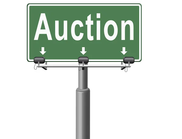 Online auction bid here and now. — Stock Photo, Image