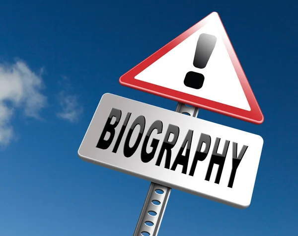 Bio-Button oder Biografie — Stockfoto