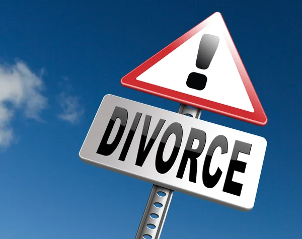 Skilsmässopapperna eller dokument av advokat — Stockfoto