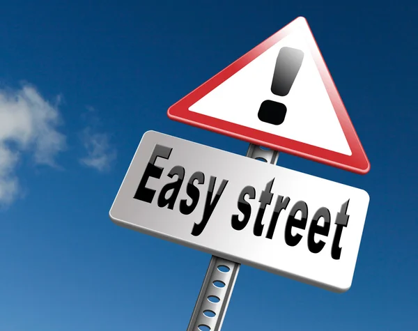 Easy street, zachować prosty, bez ryzyka — Zdjęcie stockowe