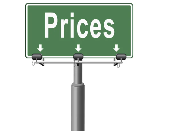 Prezzi per internet shop online — Foto Stock