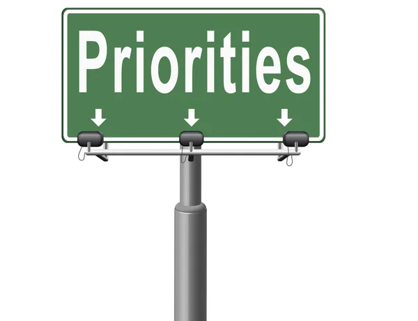 Priorities important info — Stock Photo, Image