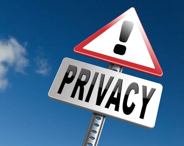 Private and personal information road sign — Stock Photo, Image