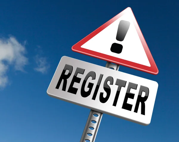 Registreer nu lid registratie — Stockfoto