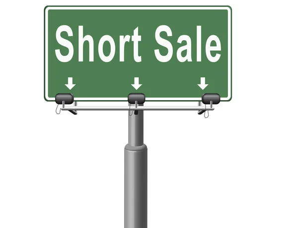 Korte verkoop teken — Stockfoto