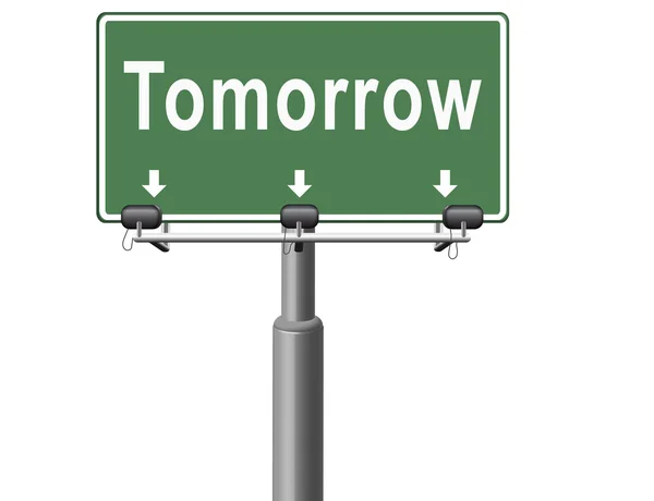 Tomorrow sign icon — Stock Photo, Image