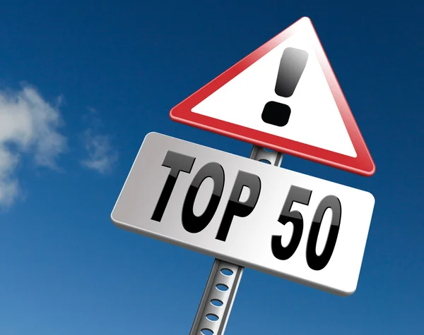 Top 50 gráficos — Foto de Stock