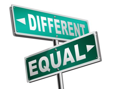 equal or different equality  clipart