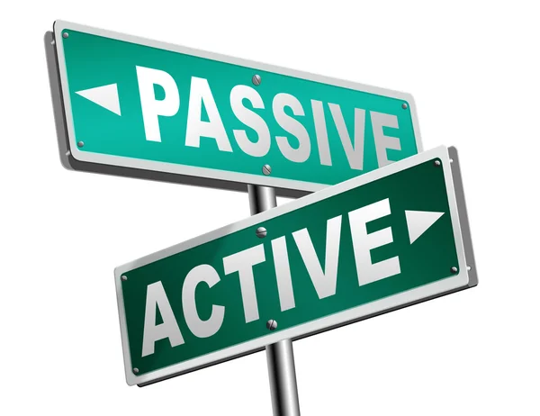 Acções passivas activas — Fotografia de Stock