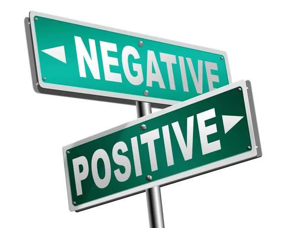 Negatives oder positives Denken — Stockfoto