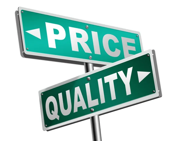 Bästa produkt för pris kvalitet balans — Stockfoto