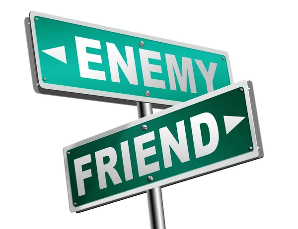 Friend enemy best friends — Stock Photo, Image