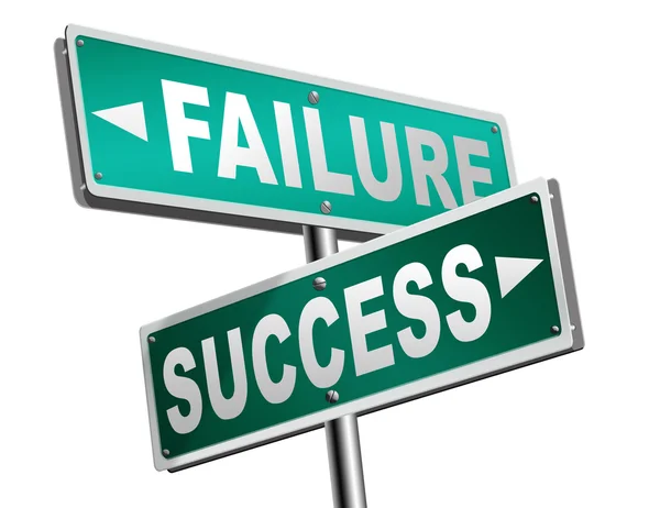 Success or failure being successful — Stock Photo, Image