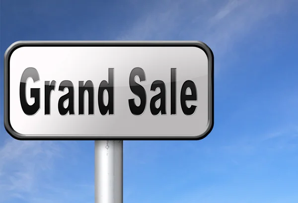 Grand sale, billboard road sign. 3D illustration — Stock Photo, Image