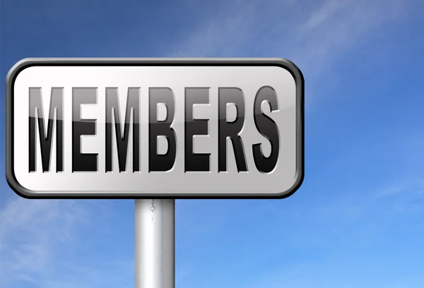 Members only membership — Stock Photo, Image