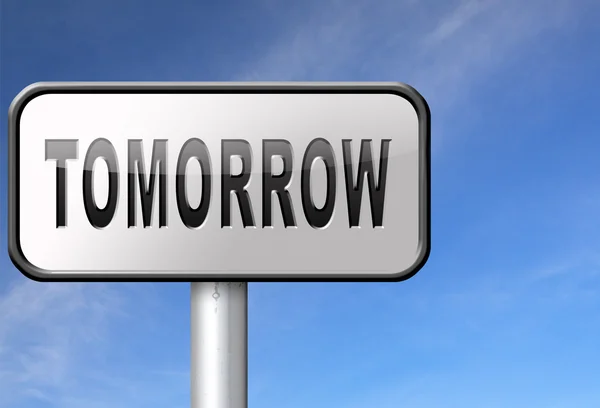 Tomorrow sign icon or next day coming soon — Stock Photo, Image