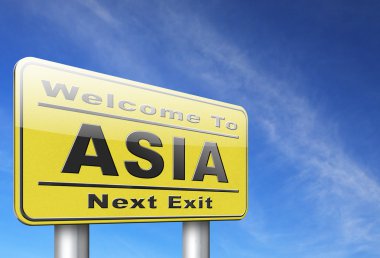 Asya seyahat hedef işareti