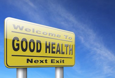good health yellow sign clipart