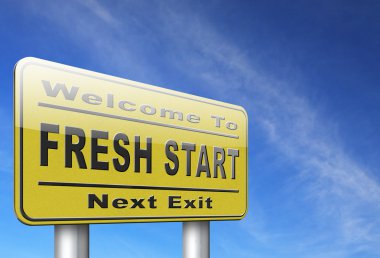 new frsh start yellow sign clipart