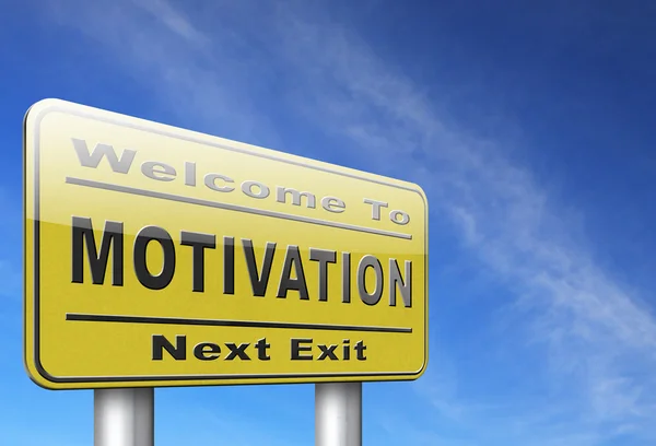 Motivation yellow sign — Stock Photo, Image