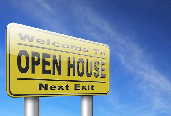 Open house segno — Foto Stock