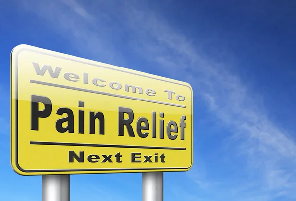 Pain relief by painkiller — Stock Photo, Image