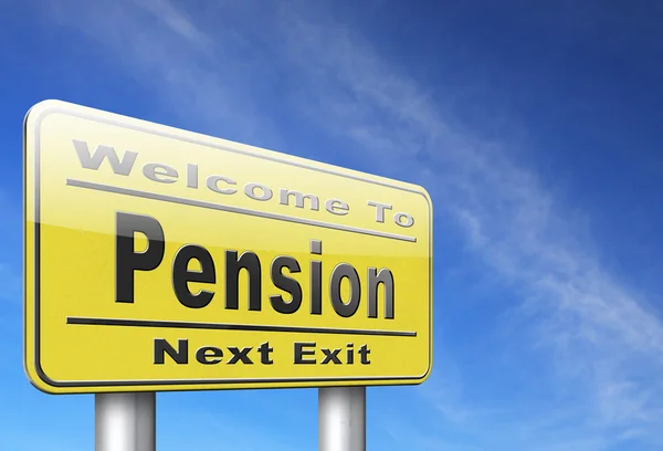 Pension funds or plan sign — Stock Photo, Image