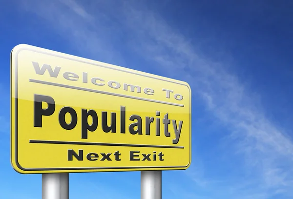 Popularity yellow sign — Stock Photo, Image